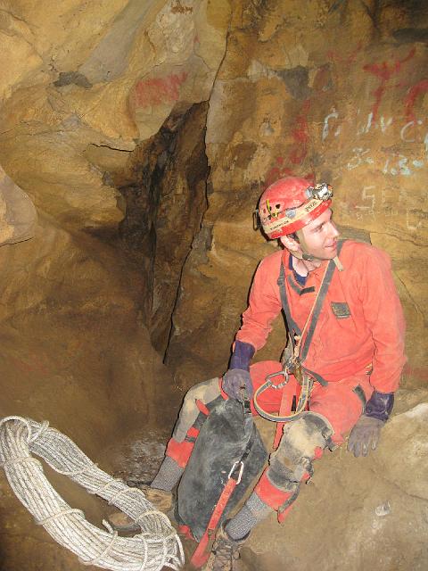 img_2668.jpg - Chris Woodley at the top of the first drop