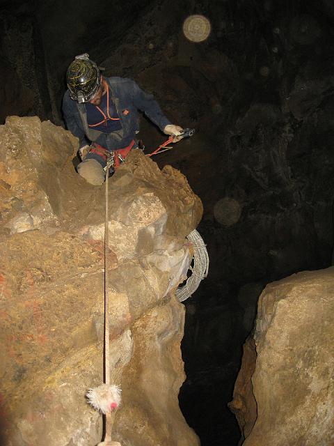 img_2675.jpg - Steve Biggers negotiating the lip of the first drop
