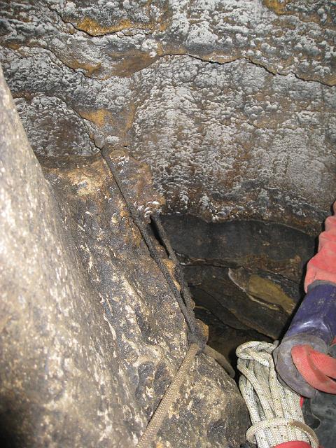 img_2705.jpg - This is the redirect used to get the rope over the small hole for the fifth drop